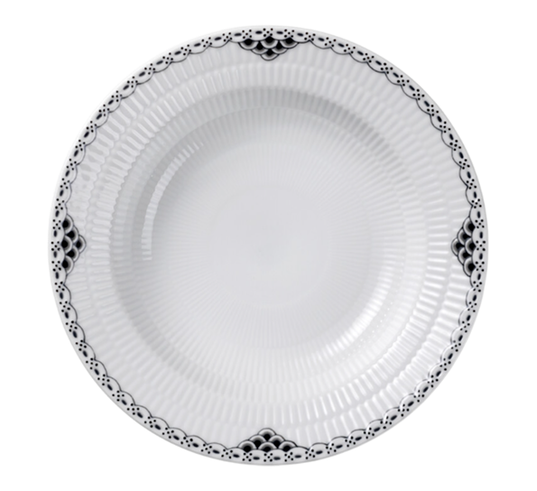 Sort Riflet Blonde dyp tallerken 21cm fra Royal Copenhagen