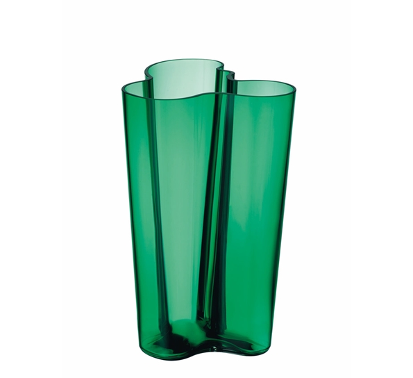 Aalto vase 251mm Smaragd fra Iittala