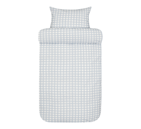 Birk sengesett krepp vasket blå 200x220 cm Høie