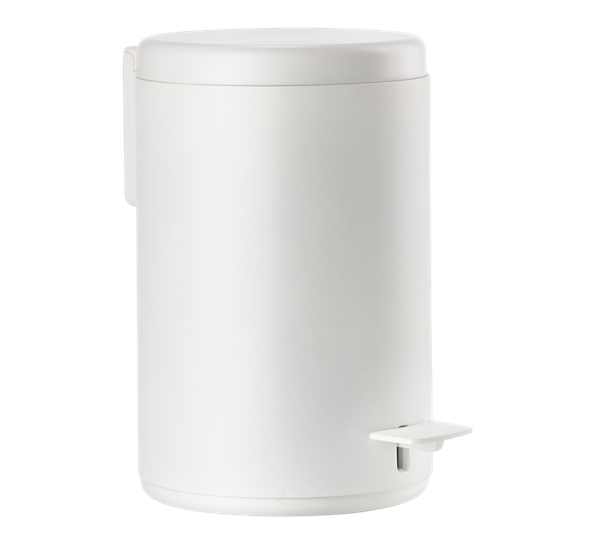 Rim pedalbøtte 3l hvit fra Zone