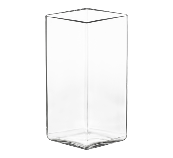 Ruutu vase 18cm klar fra Iittala