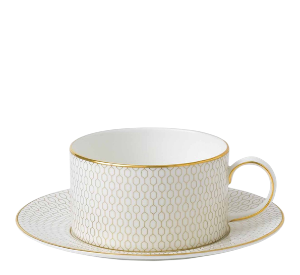 Gio Gold tekopp med skål 17 cl fra Wedgwood