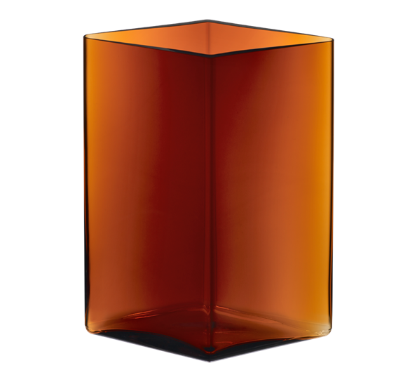 Ruutu vase 27 cm kobber fra Iittala