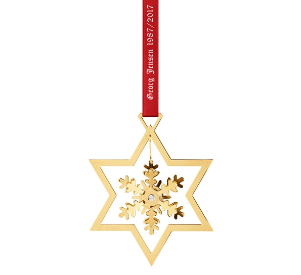 CC 2017 juleuro 1987 2017 snøkrystall gull fra Georg Jensen