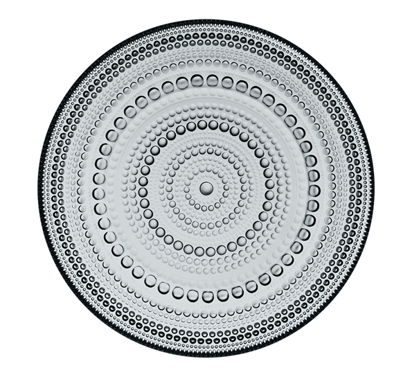 Kastehelmi grå glassasjett 17 cm fra Iittala