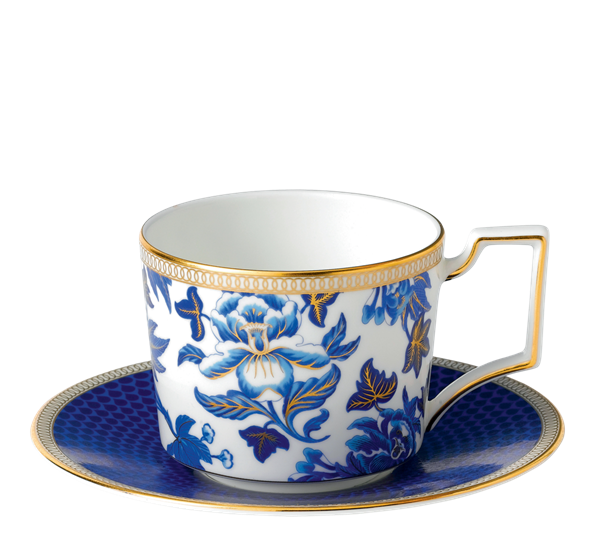 Hibiscus tekopp med skål fra Wedgwood