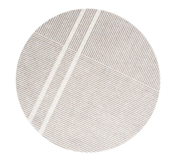 Løype Breezy Beige dørmatte Ø150 cm fra Heymat