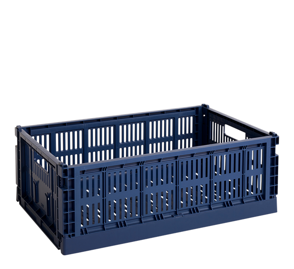 Colour Crate 34,5x53x18,5 cm mørkeblå oppbevaringskasse fra HAY