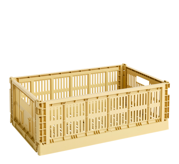Colour Crate 34,5x53x18,5 cm golden yellow oppbevaringskasse fra HAY
