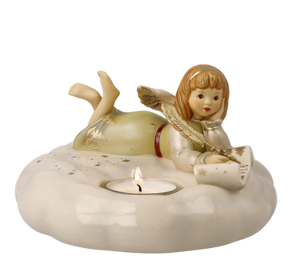 <p>Magical Winter Forest engel med telys Letter to the holy child fra Goebel</p>
