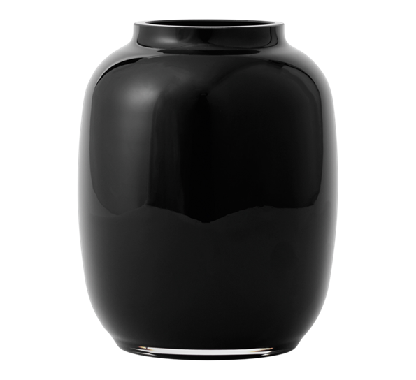 Form 140 2 vase sort fra Lyngby Porcelæn