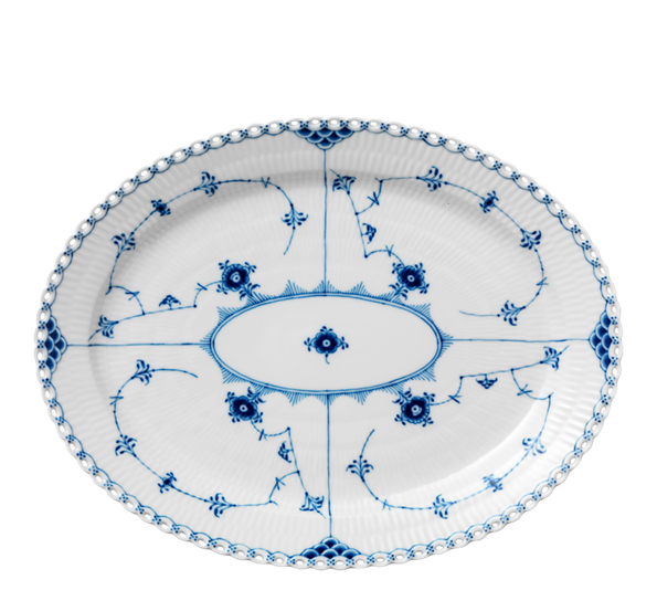 Musselmalt Helblonde fat ovalt 36 cm fra Royal Copenhagen