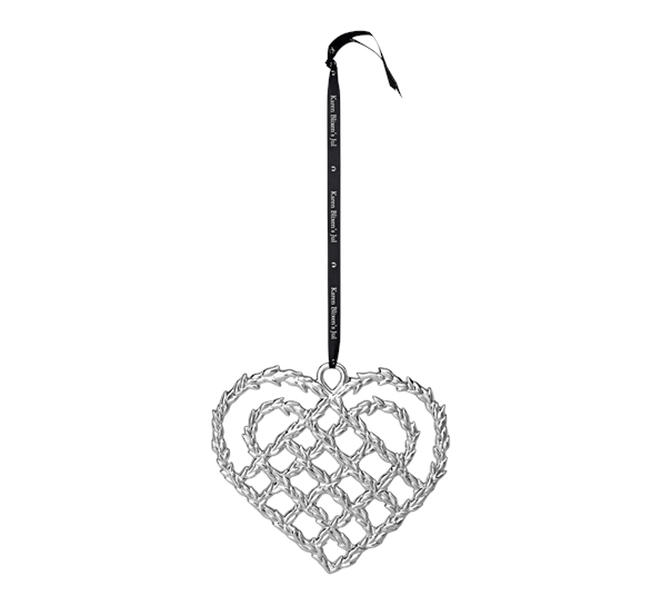 Karen Blixen julehjerte stort forsølvet fra Rosendahl