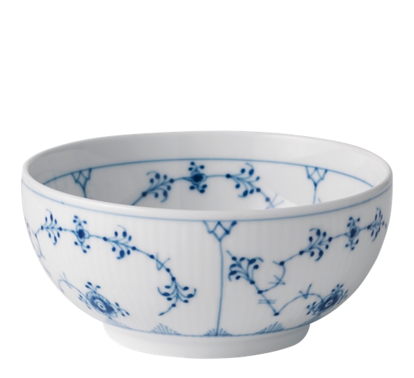 Musselmalt Riflet skål 15 cm fra Royal Copenhagen