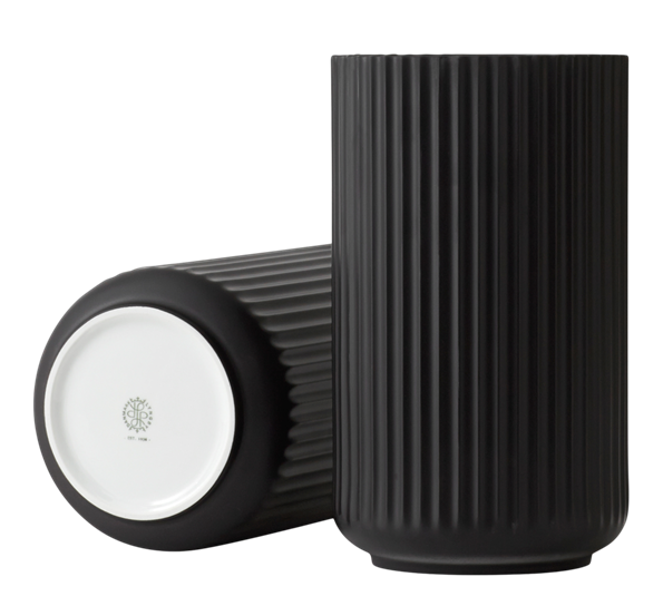 Lyngbyvase 20 cm sort fra Lyngby Porcelæn