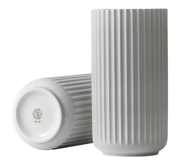 Lyngbyvase 20 cm lys grå fra Lyngby Porcelæn