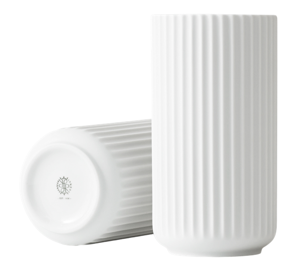 Lyngbyvase 20 cm matt hvit fra Lyngby Porcelæn