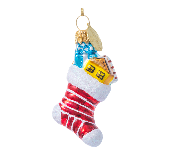 Julekule strømpe 6 cm fra Brink Nordic