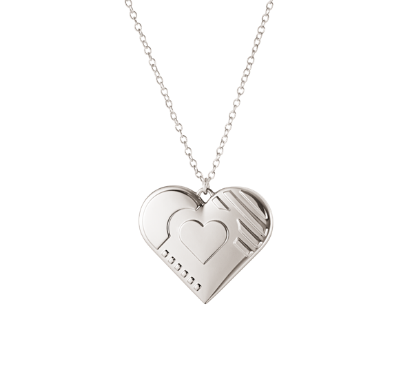 2019 ornament hjerte palladium fra Georg Jensen