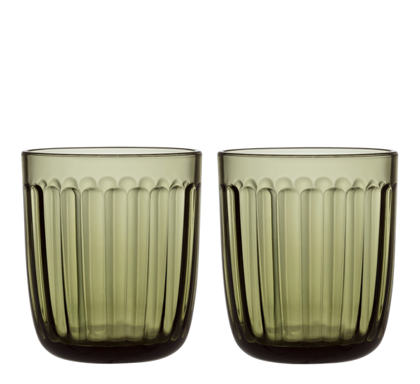 Raami vannglass 26 cl 2-pk mosegrønn fra Iittala