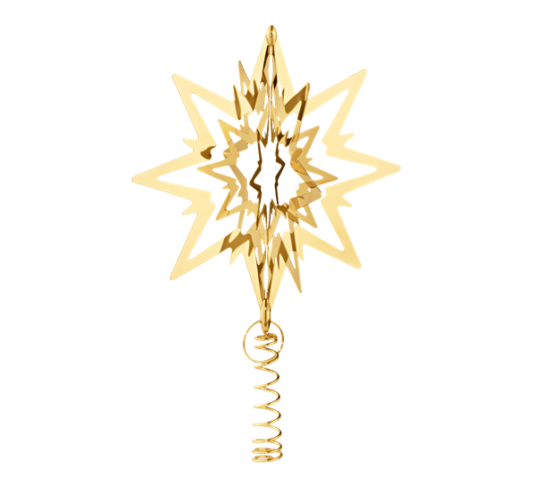 Toppstjerne medium gullbelagt fra 