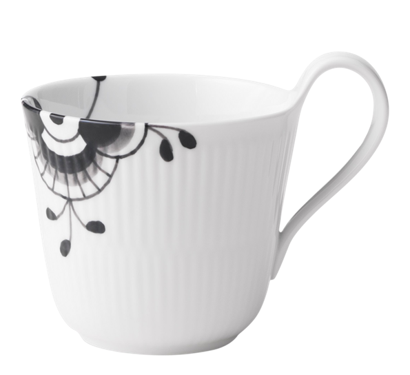 Sort Mega Riflet krus 33 cl fra Royal Copenhagen