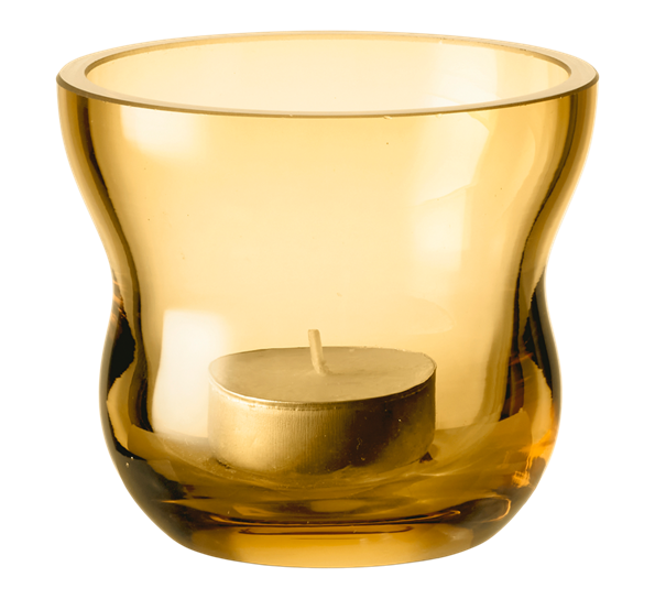 Calabas telyslykt ø8,5 cm rav fra Holmegaard