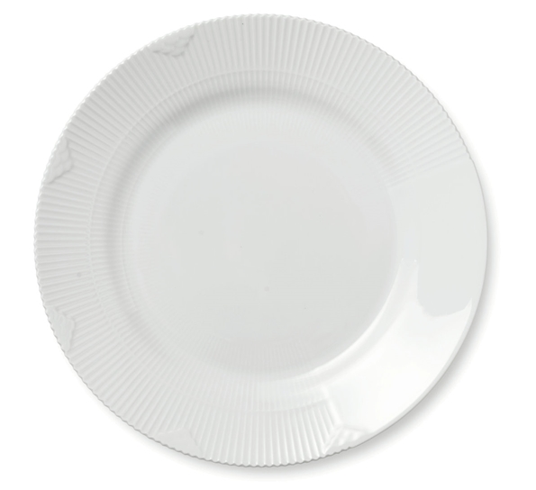 White Elements tallerken 29 cm fra Royal Copenhagen