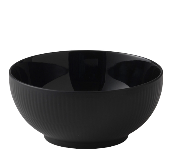 Sort Riflet skål 15cm 73cl fra Royal Copenhagen