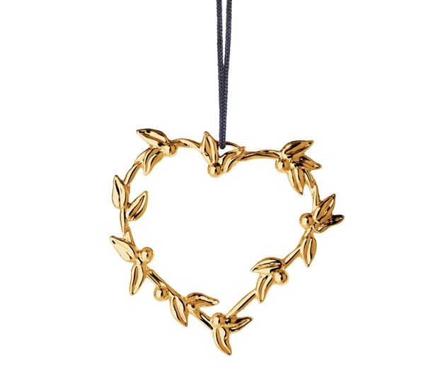 Karen Blixen hjerte forgylt fra Rosendahl