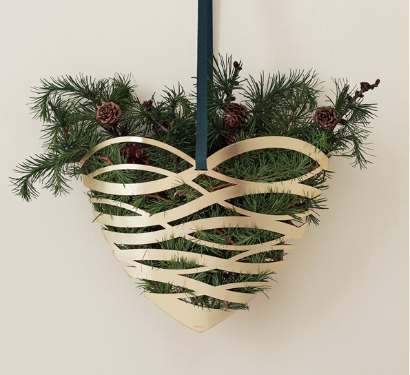 Tangle dørhjerte stor brass fra Stelton