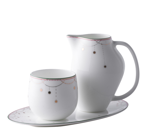 Julemorgen fløte- og sukkersett fra Wik & Walsøe