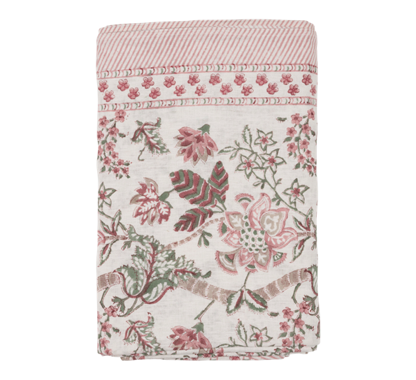 Floral linduk ruby 150x350cm fra Chamois
