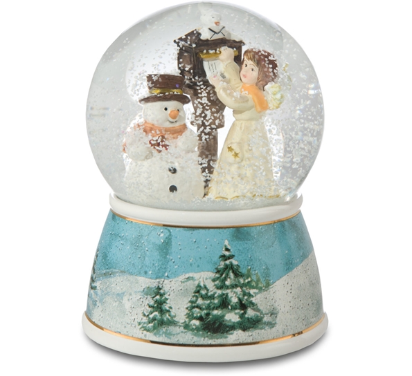Christmas Mail snøkule m/spilledåse 14,5 cm