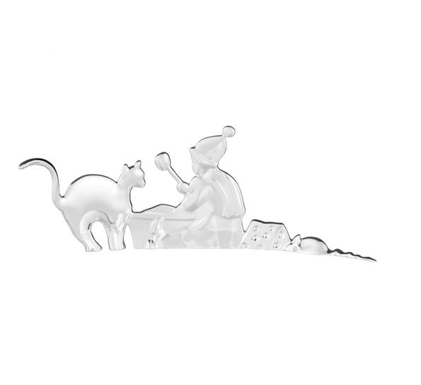 Karen Blixen nisse med julegrøt bordpynt forsølvet fra Rosendahl