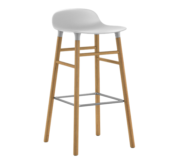 Form barstol 75 cm hvit eik fra Normann Copenhagen