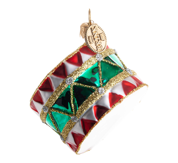 Julekule tromme grønn 5cm fra Brink Nordic