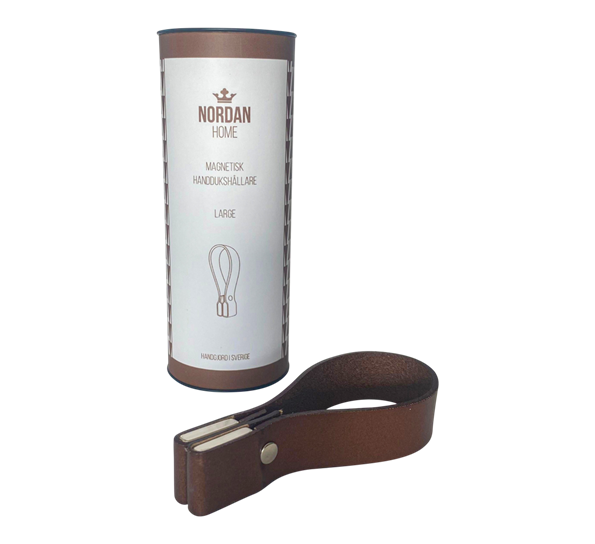 Håndklehenger brunt lær magnetisk H11 cm Nordan Home