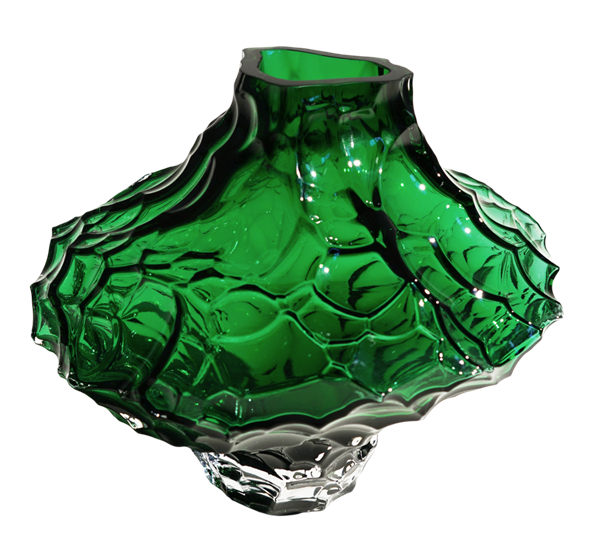 Canyon vase grønn h23 cm fra Hein Studio