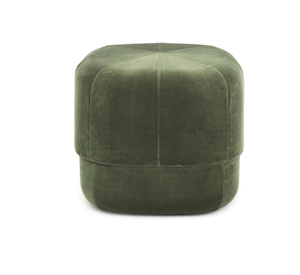 Circus puff liten mørk grønn velur fra Normann Copenhagen