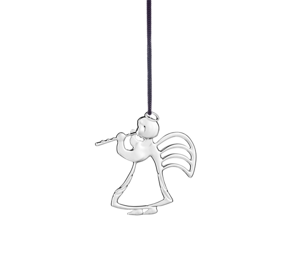 Karen Blixen engel med fløyte forsølvet fra Rosendahl