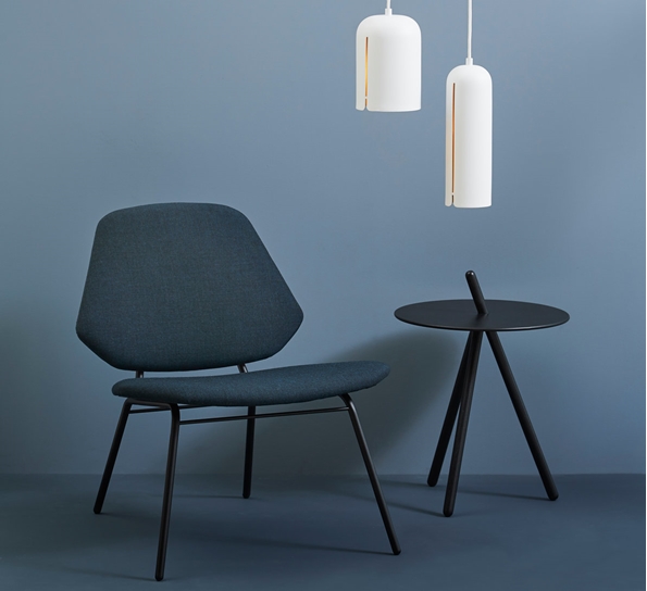 Lean loungestol mørk blå