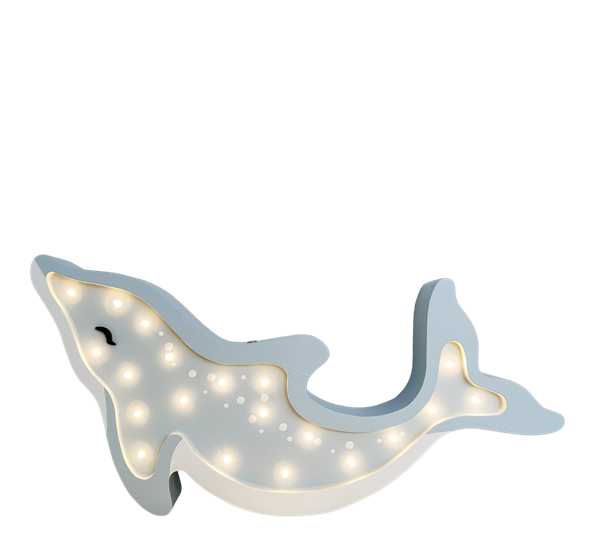 Barnelampe Delfin Lyseblå 22x44 cm fra Lumimi