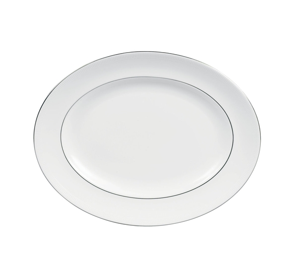 Blanc Sur Blanc fat ovalt 35 cm fra Wedgwood