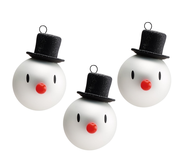 Mini Snowman julepynt 3pk
