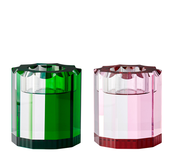 Lincoln telysestake 2 pk rose grønn fra Reflections Copenhagen