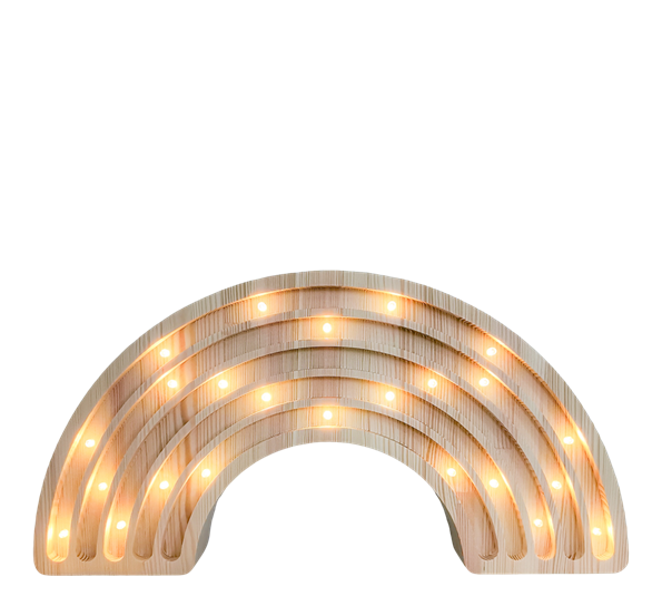 Barnelampe Regnbue Natural 20x40 cm fra Lumimi