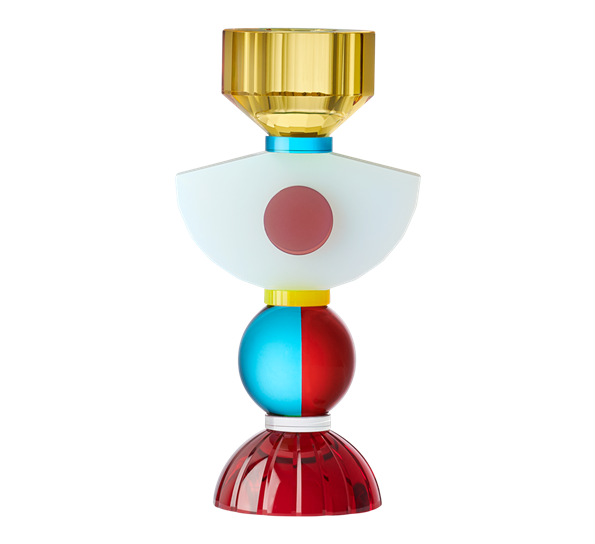 India lysestake 16 cm rød klar asur gul mint burgunder fra Reflections Copenhagen