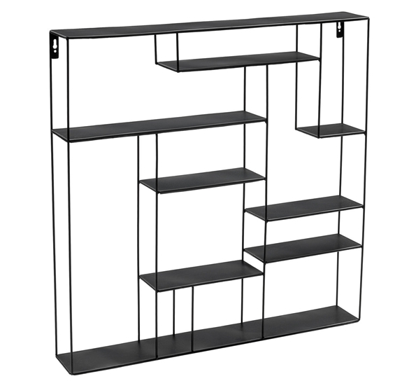 Labyrint hylle 80x80 cm sort fra Bruka Design