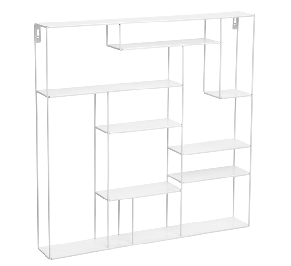 Labyrint hylle 80x80 cm hvit fra Bruka Design